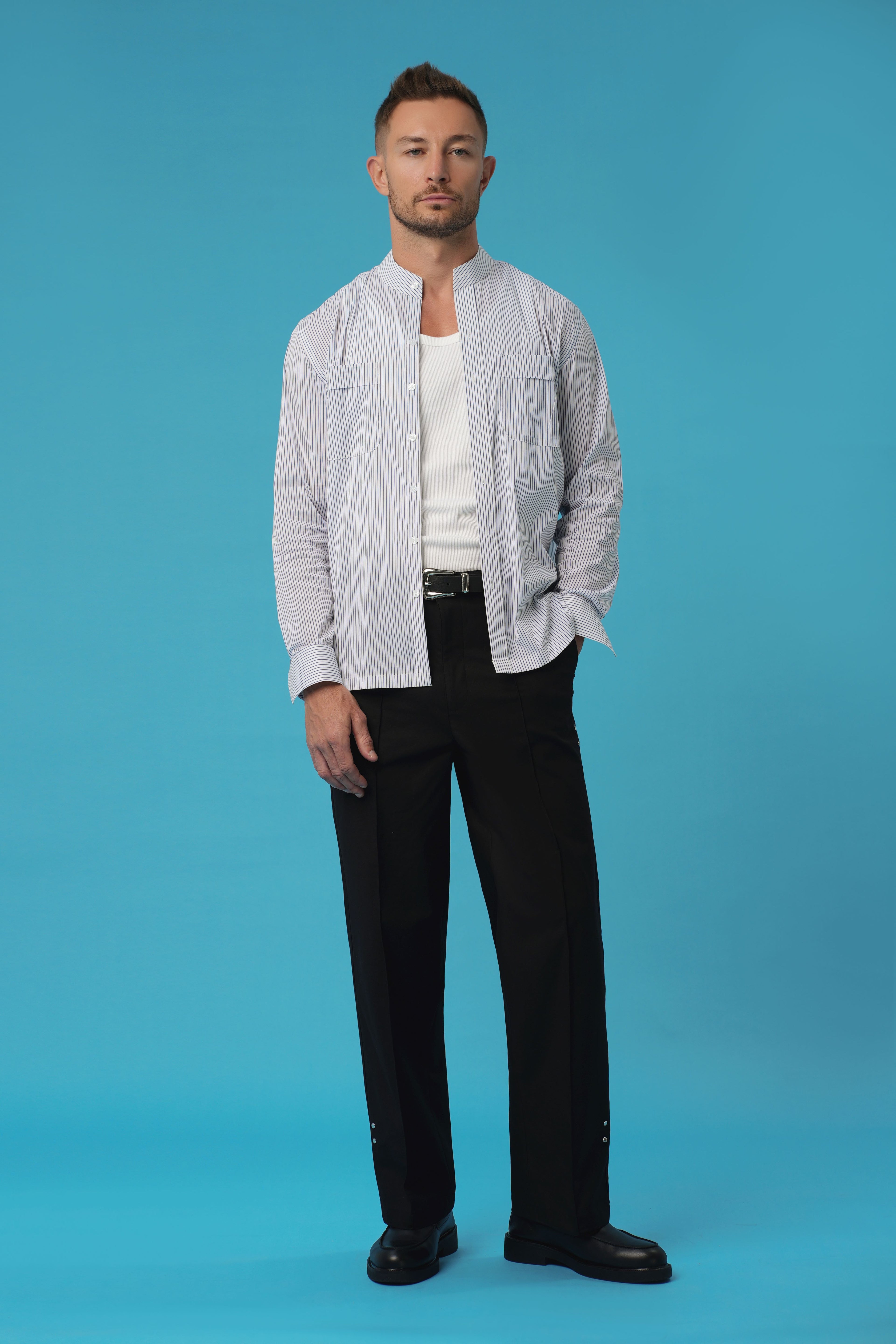 COLLARLESS POCKET SHIRTS