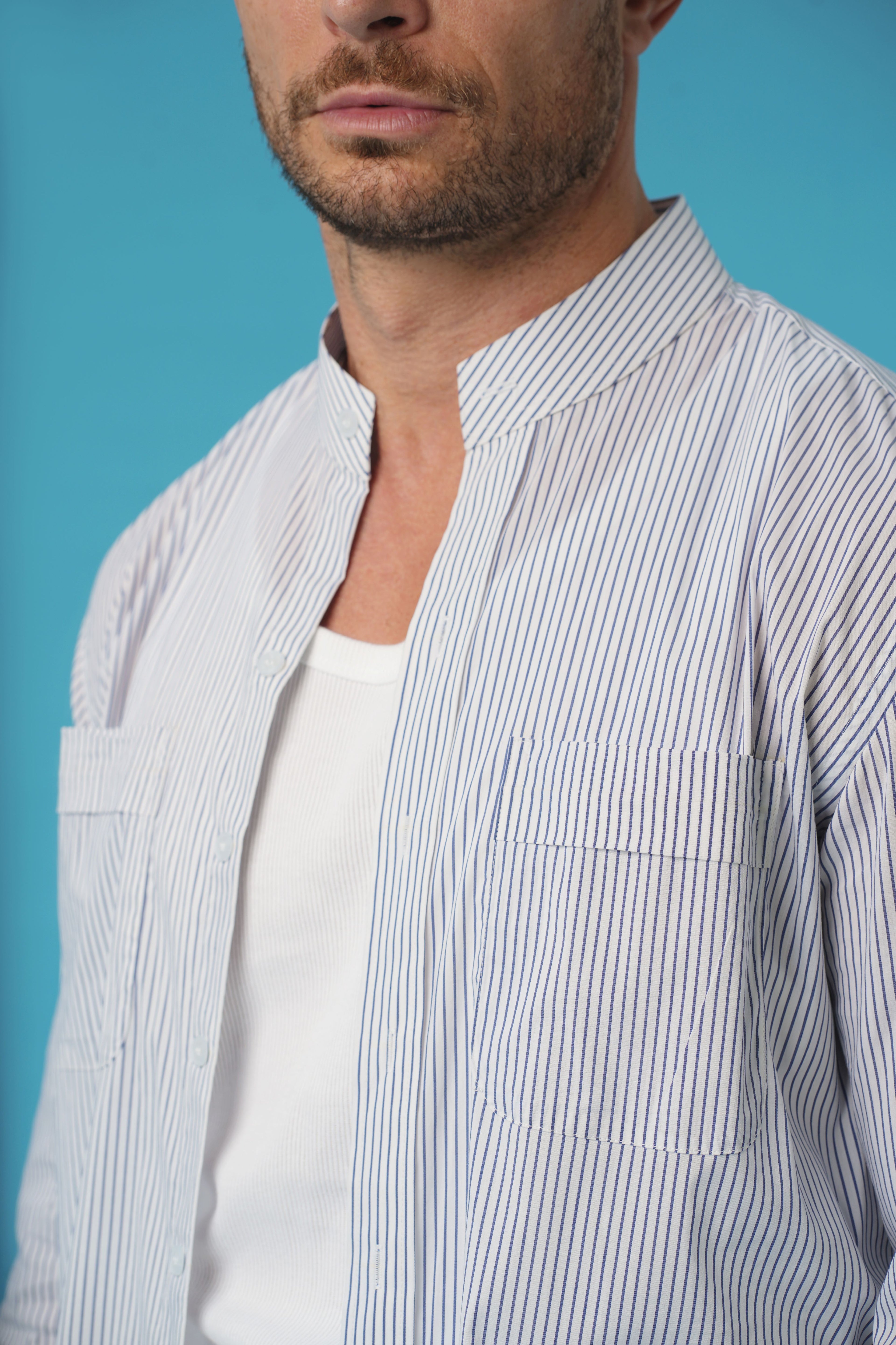 COLLARLESS POCKET SHIRTS