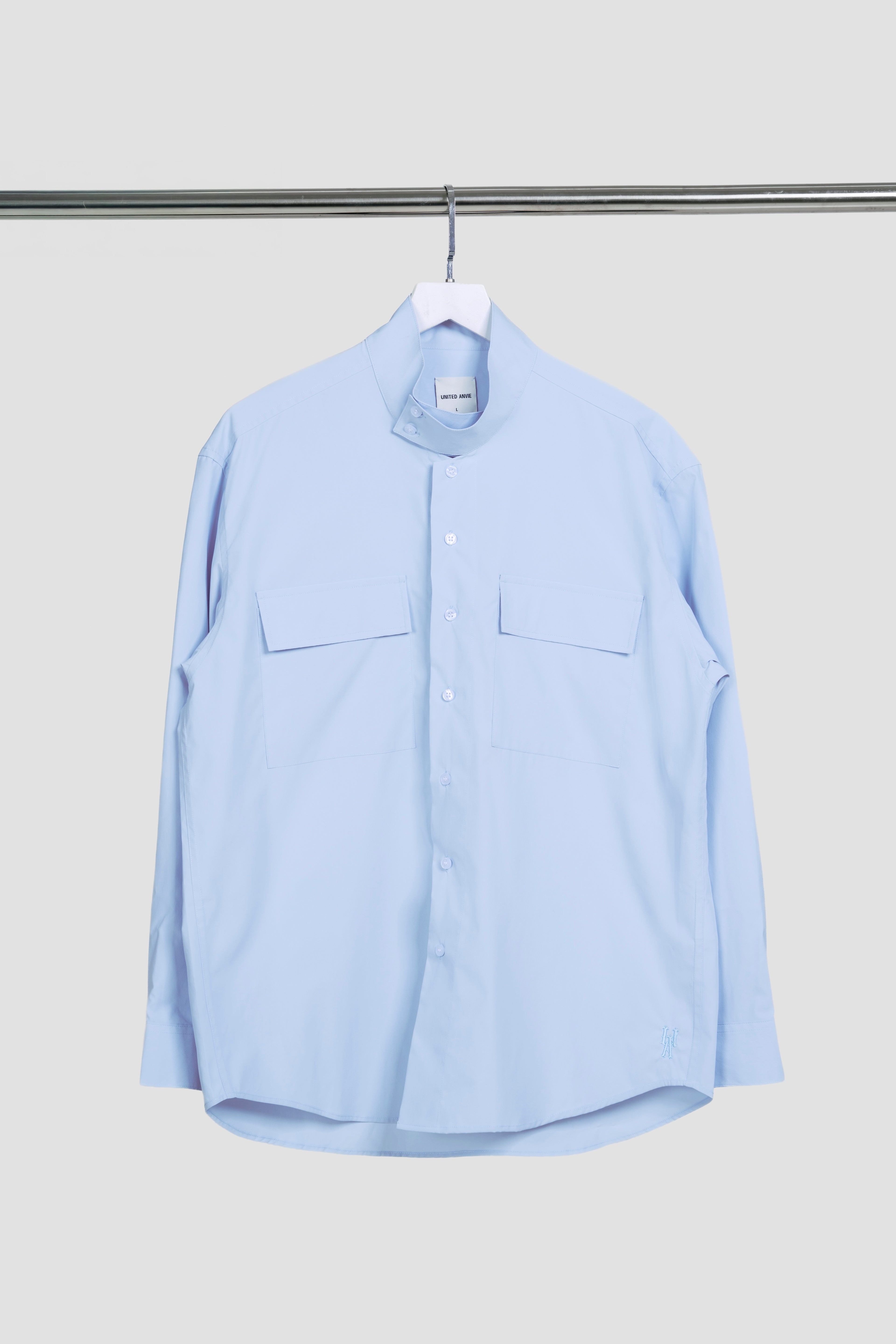 HIGH NECK DOUBLE POCKET SHIRTS