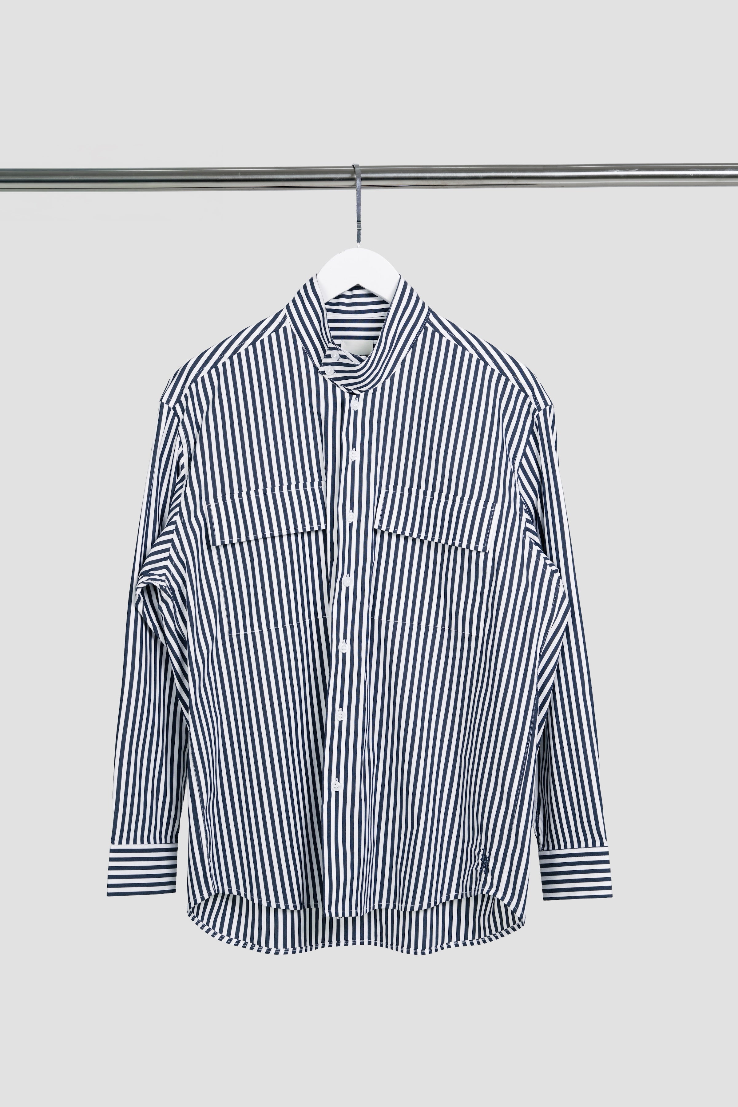 HIGH NECK DOUBLE POCKET SHIRTS