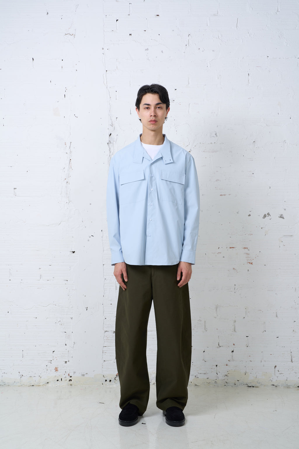 HIGH NECK DOUBLE POCKET SHIRTS
