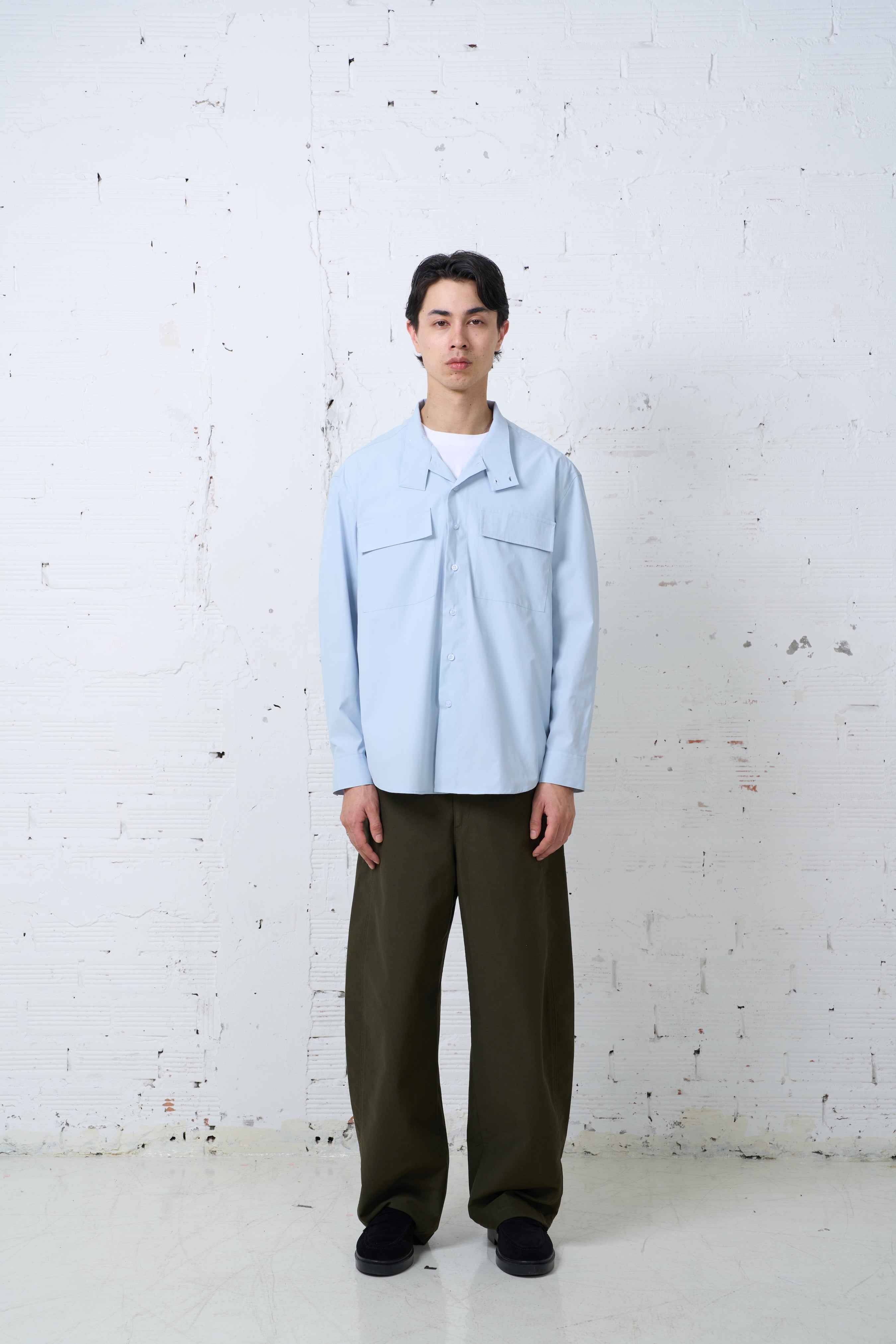 HIGH NECK DOUBLE POCKET SHIRTS