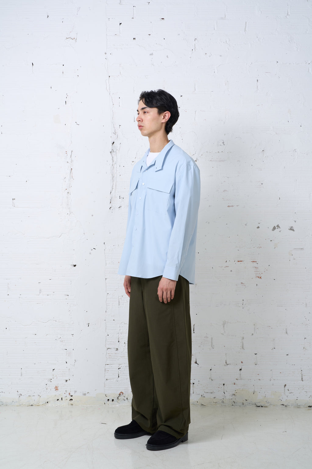 HIGH NECK DOUBLE POCKET SHIRTS