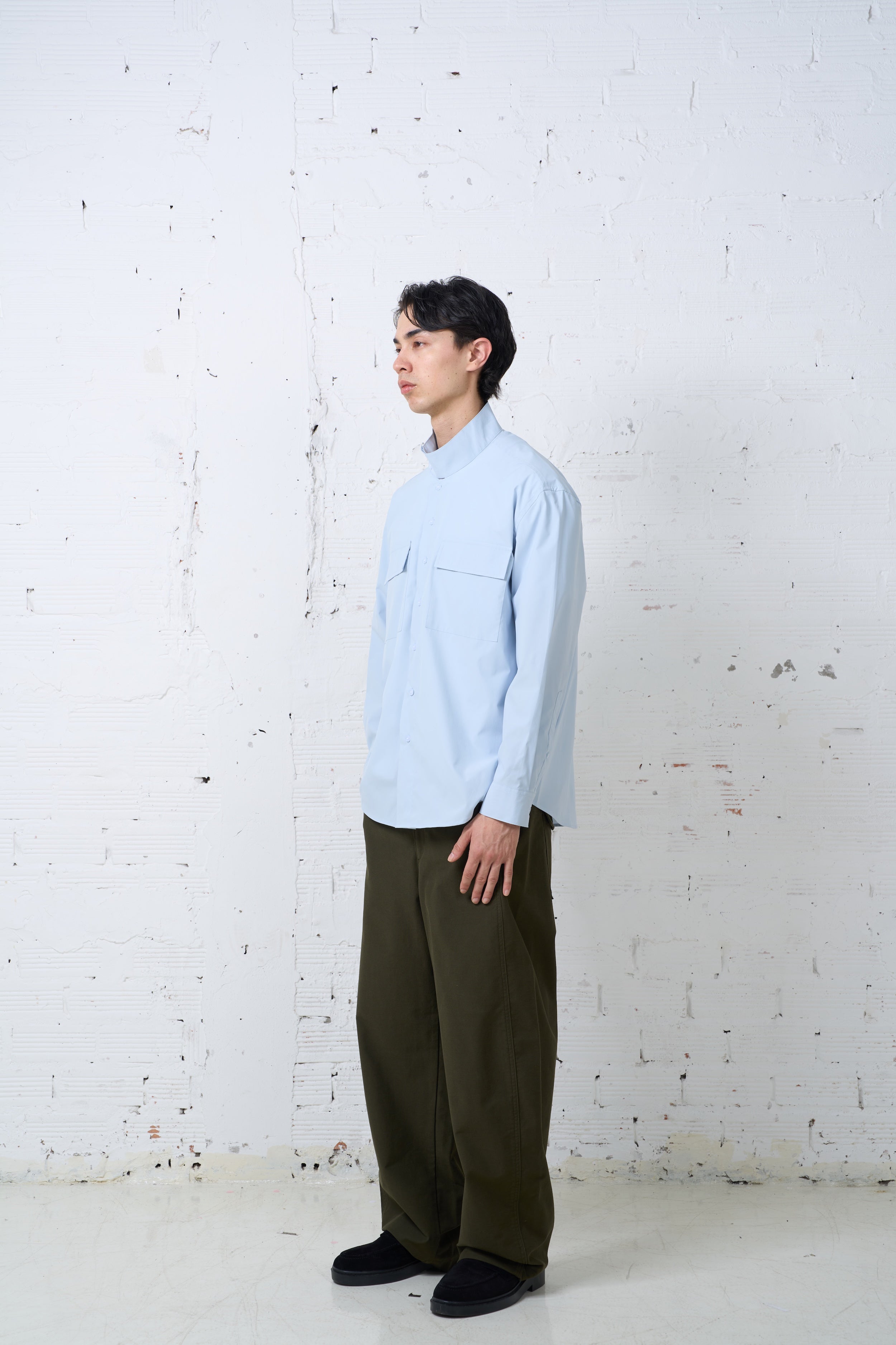 HIGH NECK DOUBLE POCKET SHIRTS