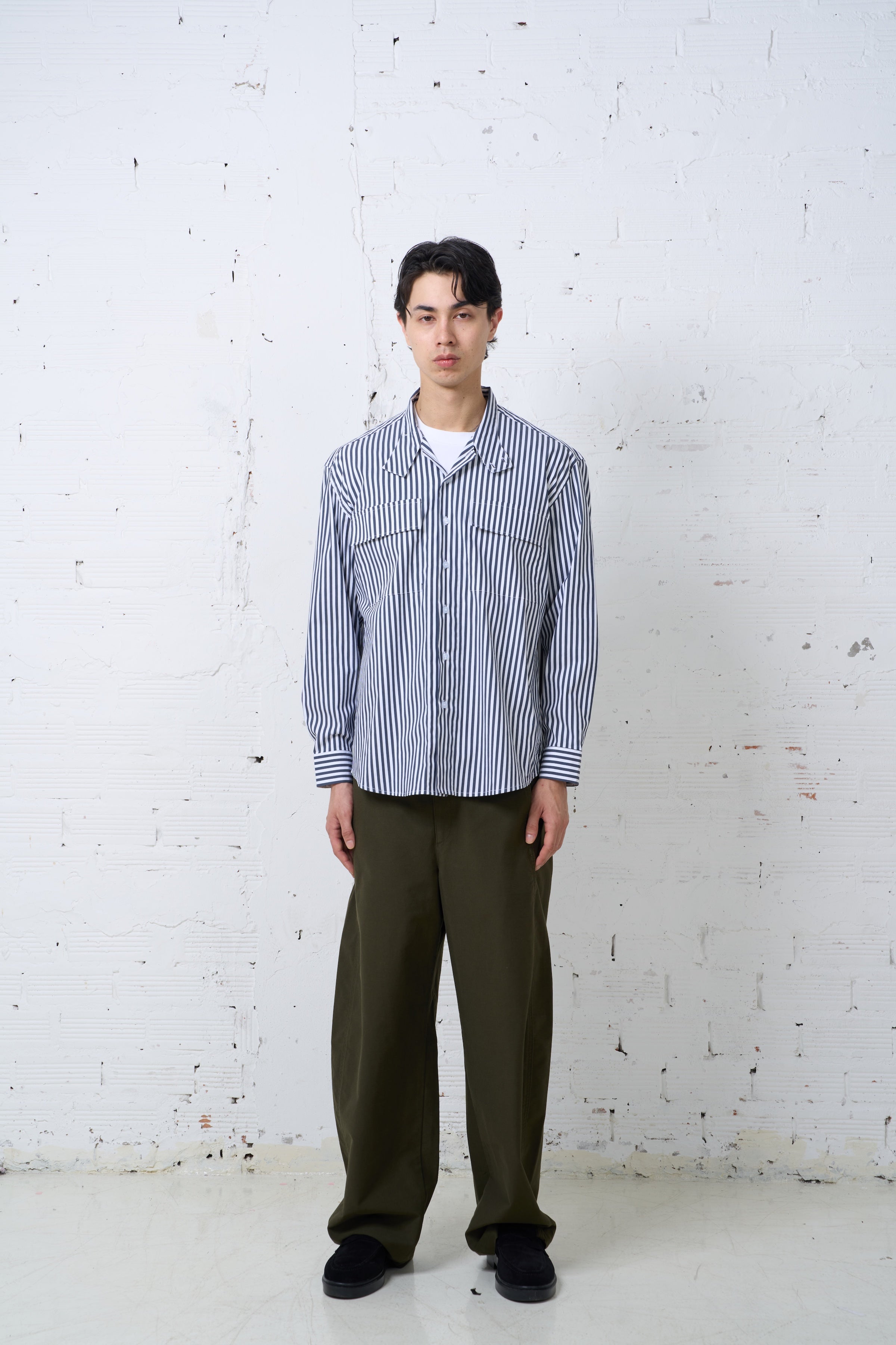HIGH NECK DOUBLE POCKET SHIRTS