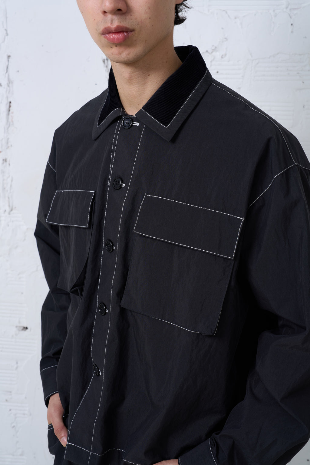 MAXI UTILITY JACKET / BLACK