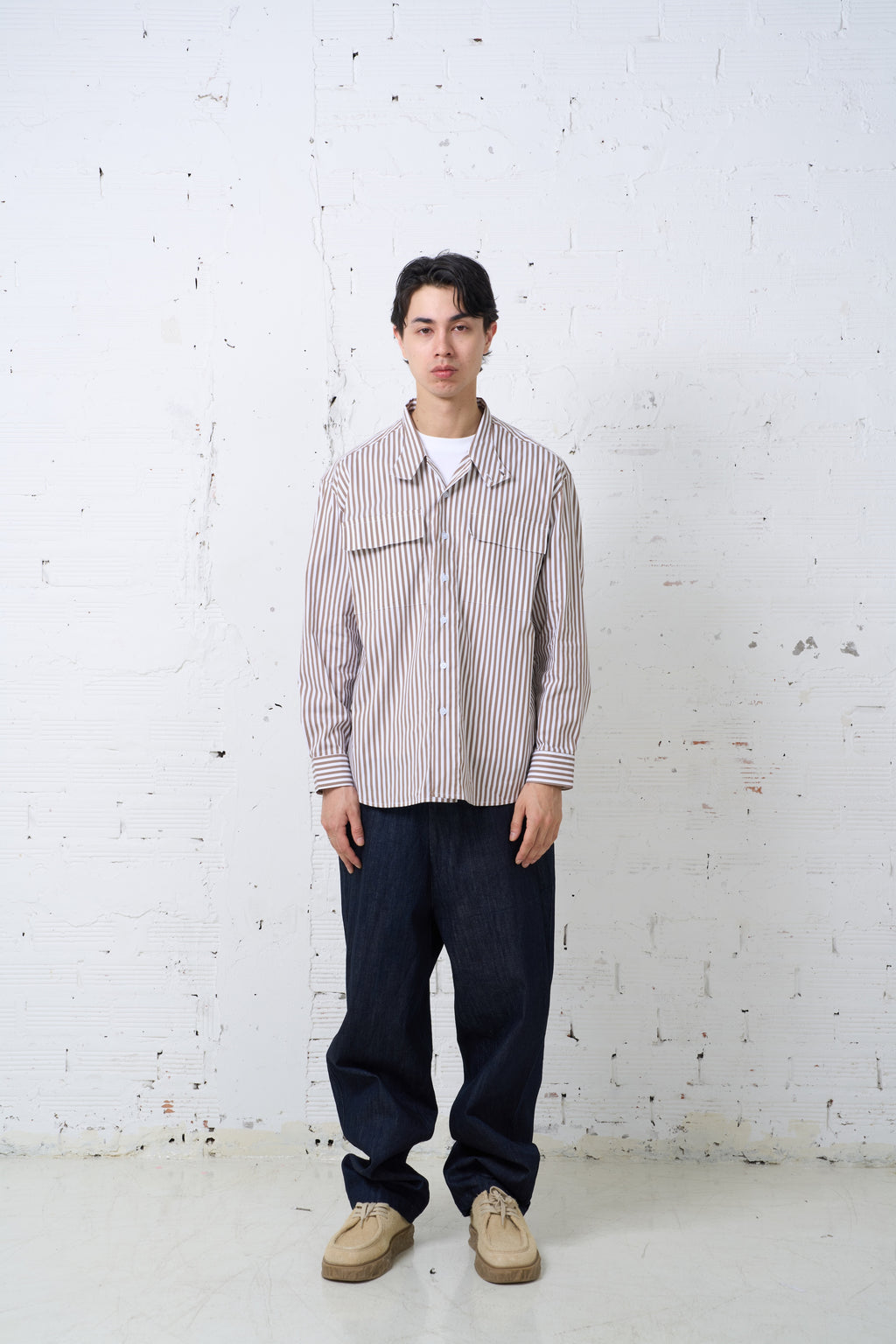 HIGH NECK DOUBLE POCKET SHIRTS