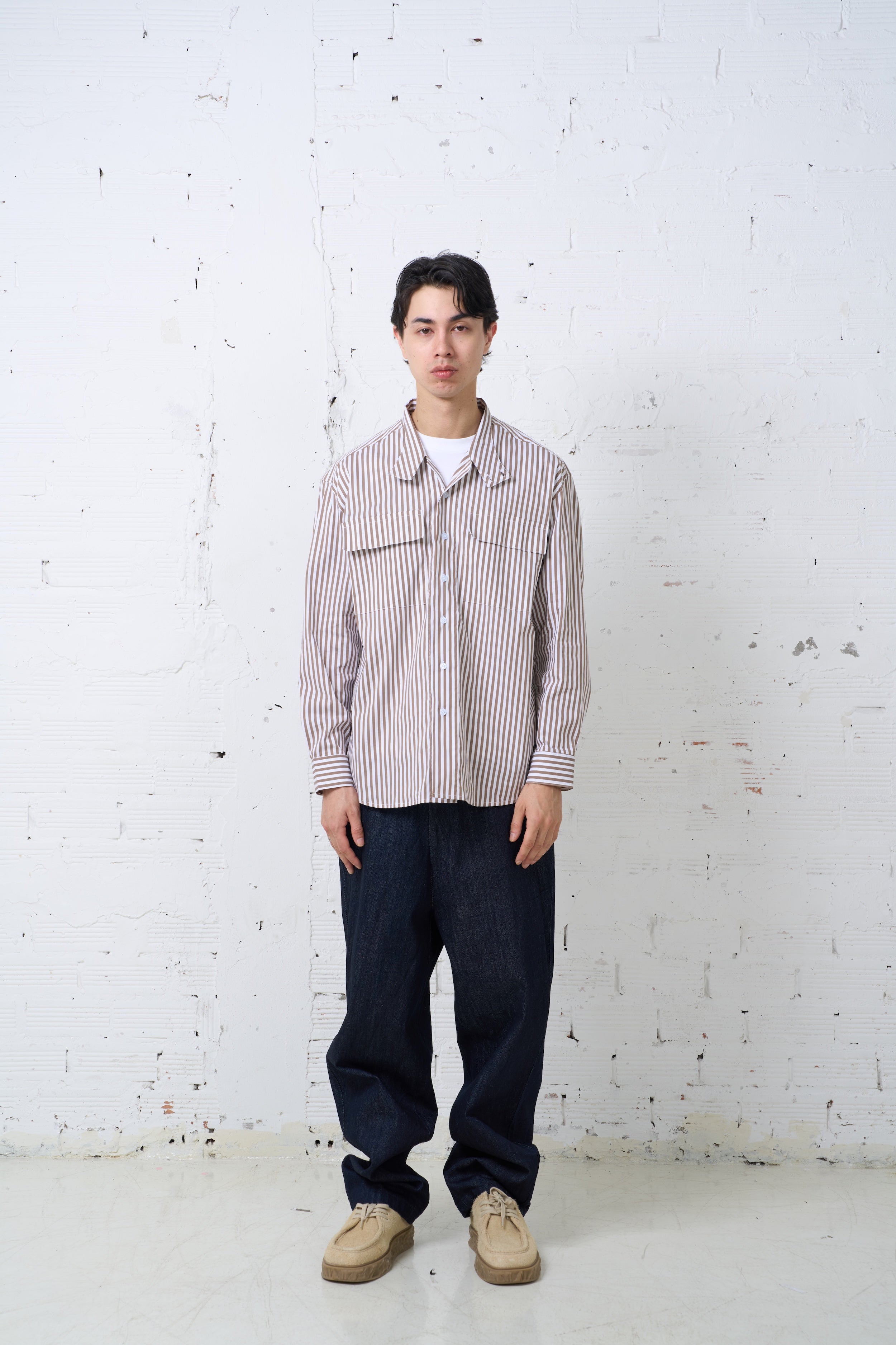 HIGH NECK DOUBLE POCKET SHIRTS