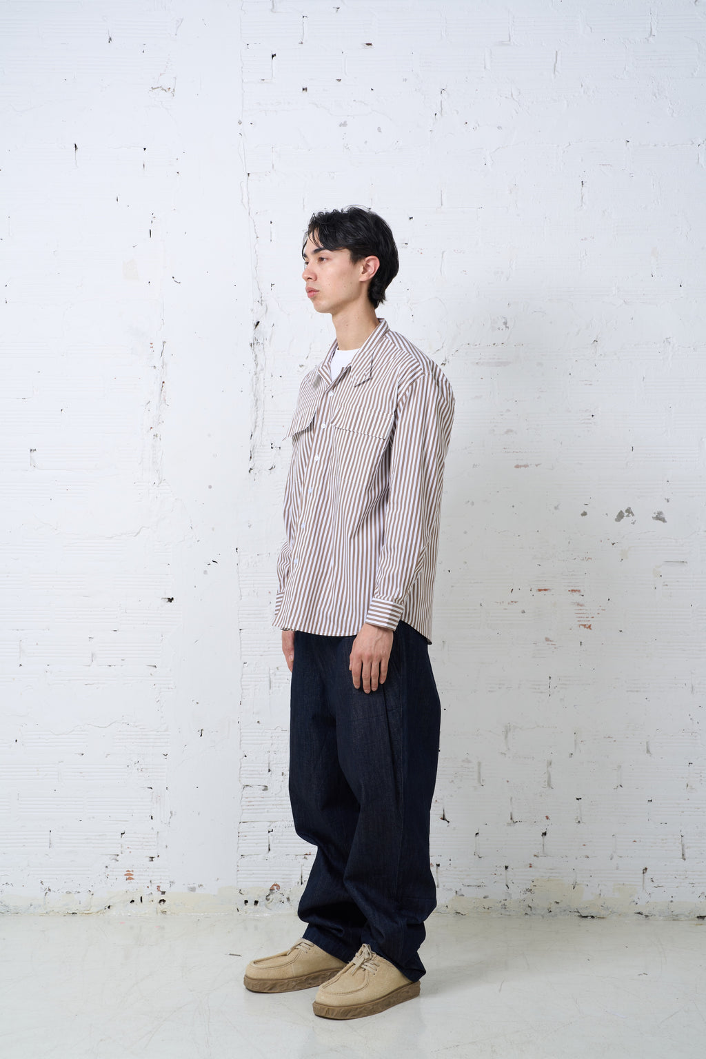 HIGH NECK DOUBLE POCKET SHIRTS
