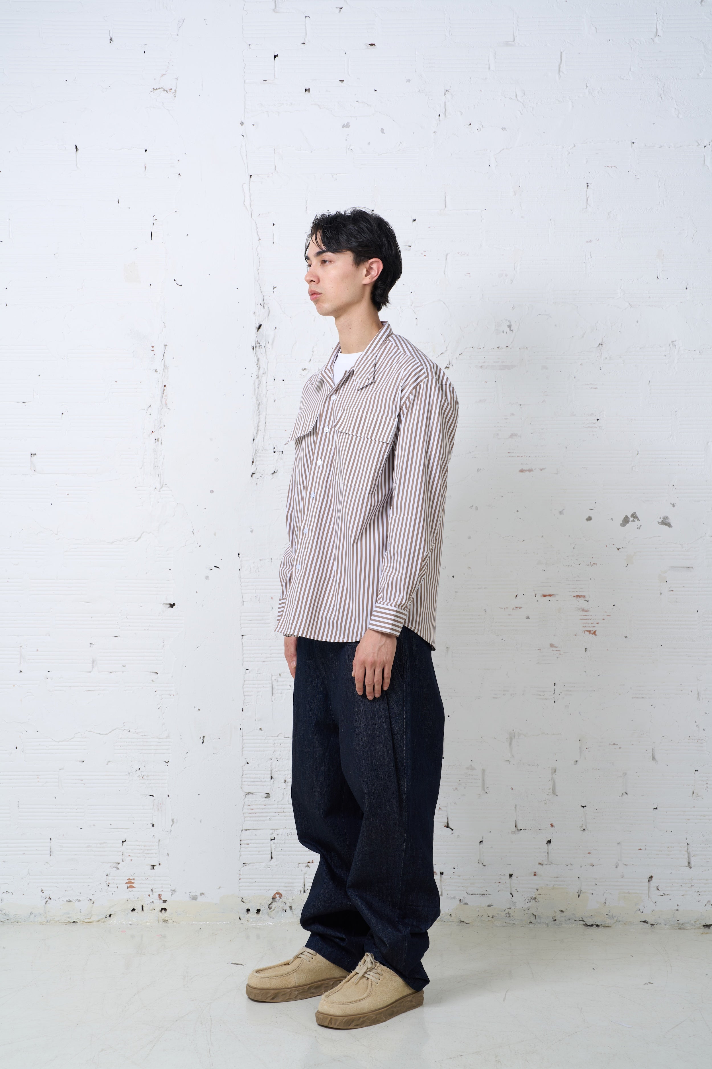 HIGH NECK DOUBLE POCKET SHIRTS