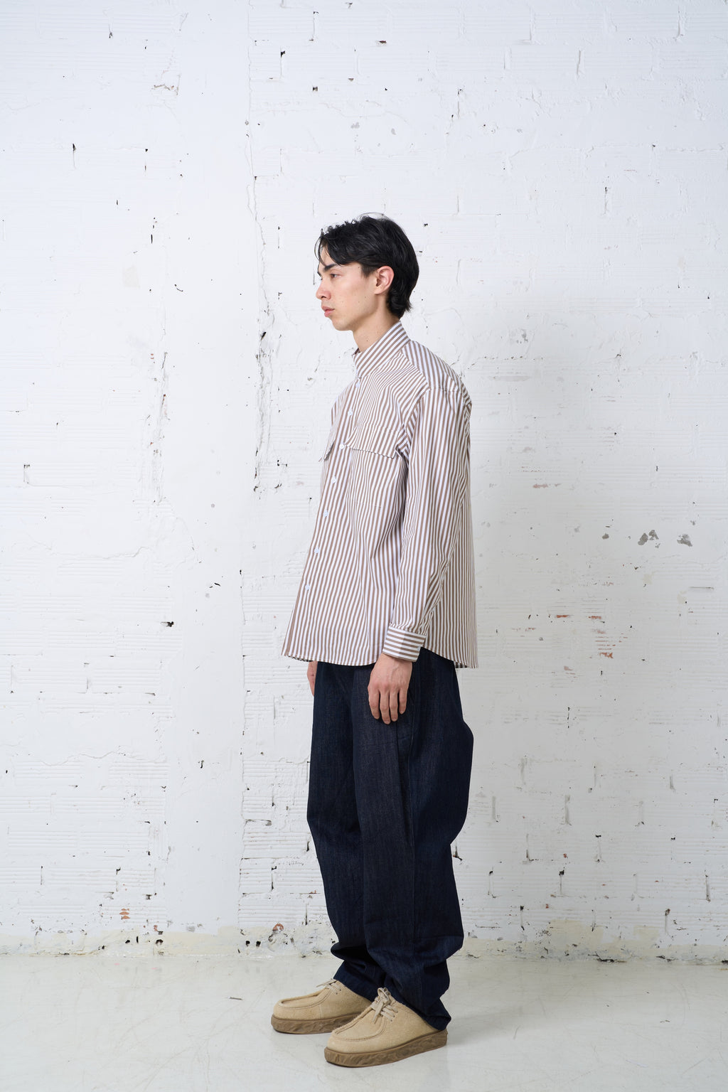 HIGH NECK DOUBLE POCKET SHIRTS