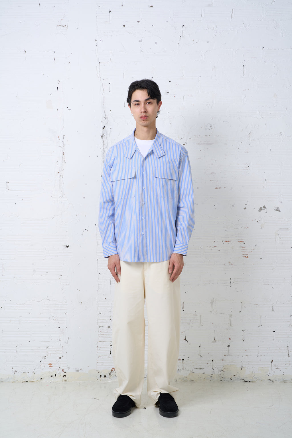 HIGH NECK DOUBLE POCKET SHIRTS
