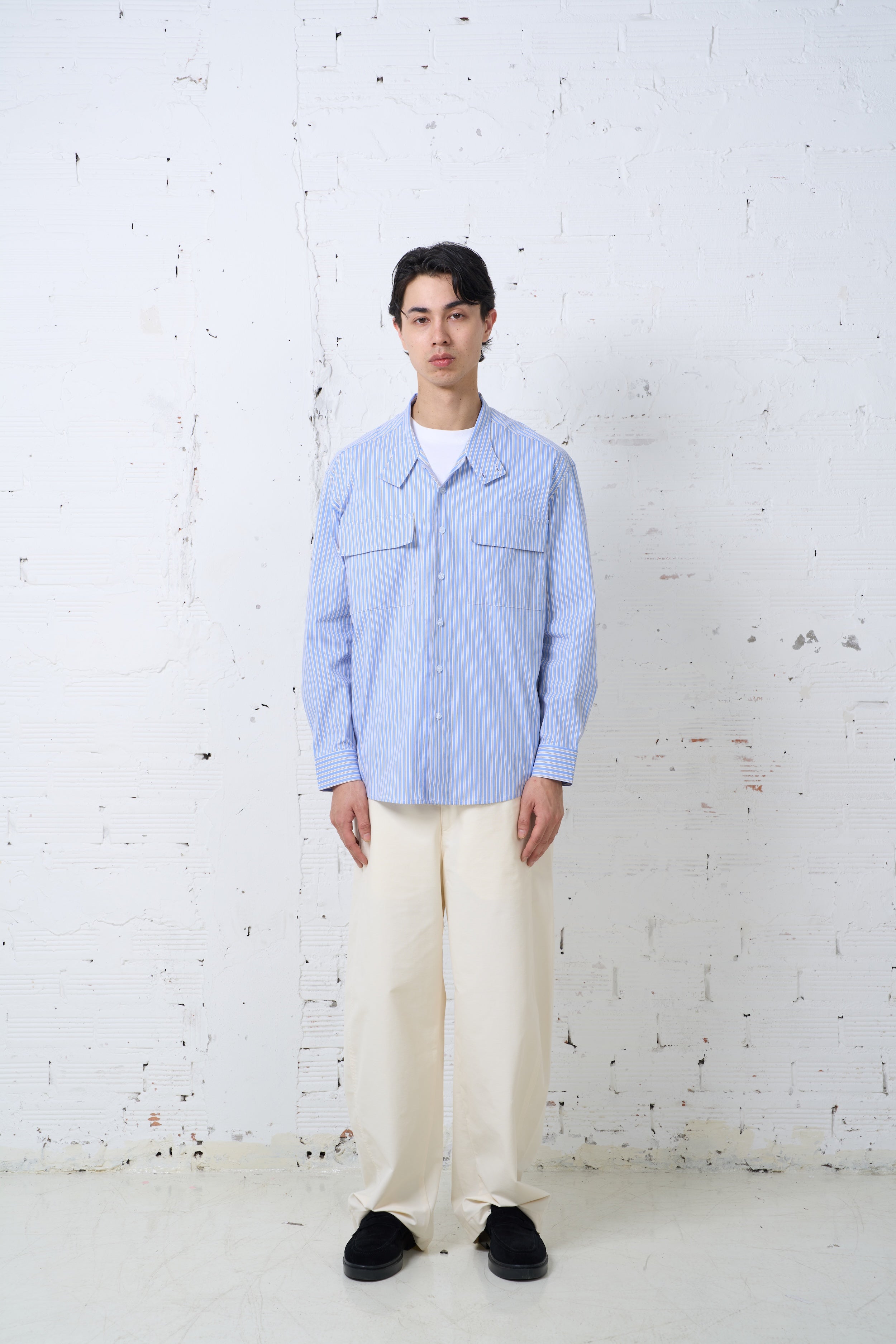 HIGH NECK DOUBLE POCKET SHIRTS