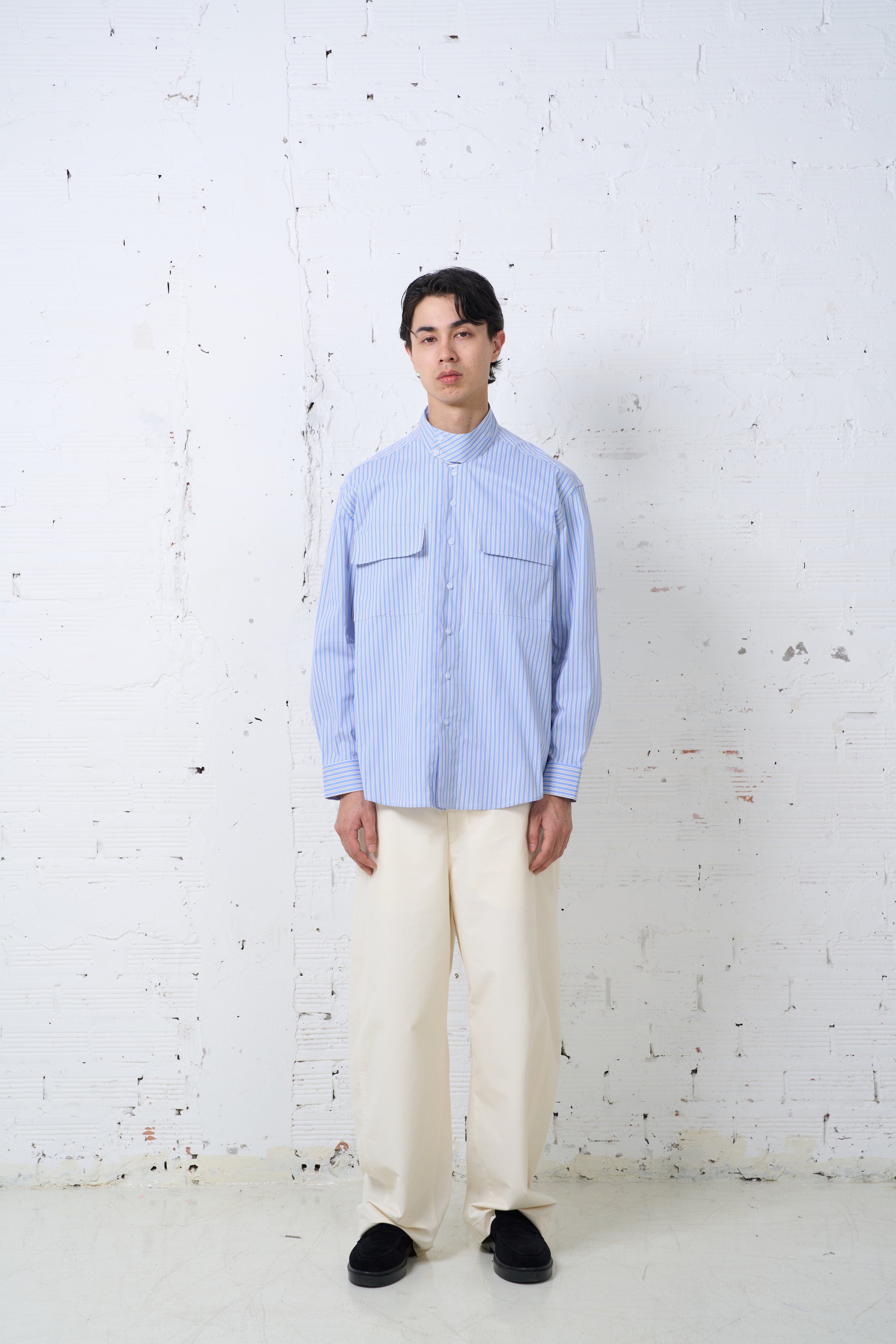 HIGH NECK DOUBLE POCKET SHIRTS