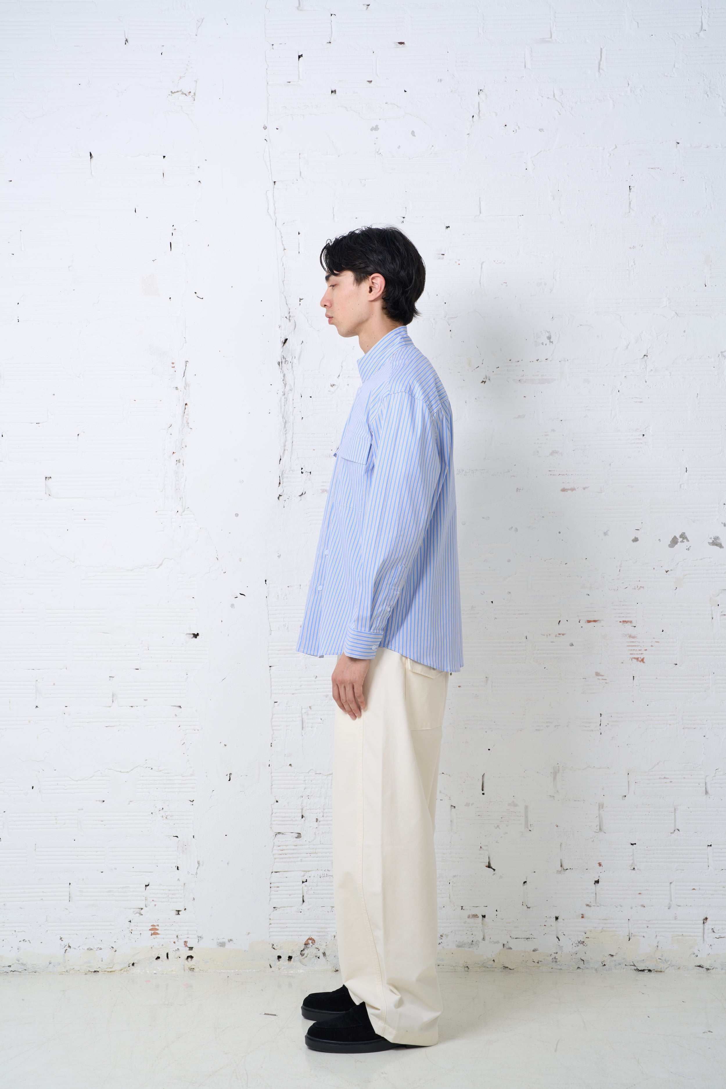 HIGH NECK DOUBLE POCKET SHIRTS