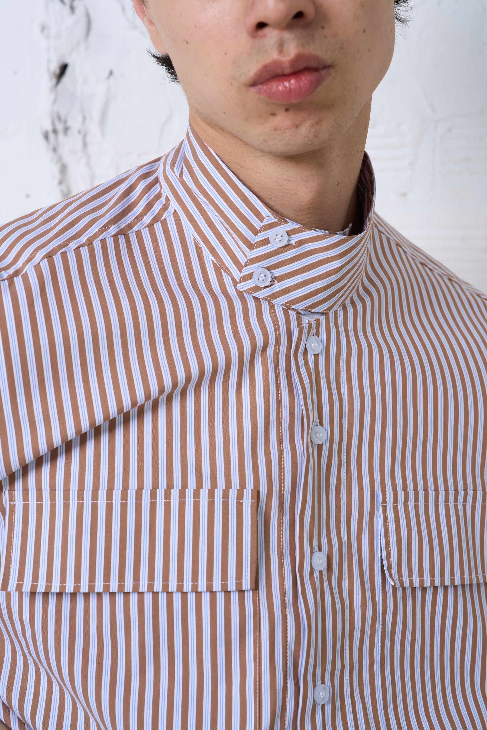 HIGH NECK DOUBLE POCKET SHIRTS